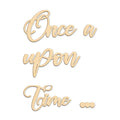 Once Upon a Time Wood Sign - Nursery Wall Art, Reading Corner Decor, Home Decoration, Bookshelf Accent (Natural Wood)